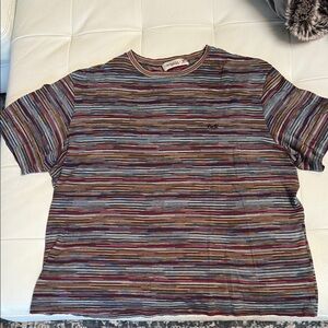Missoni ITALY Multicolor Striped Short Sleeve Tee